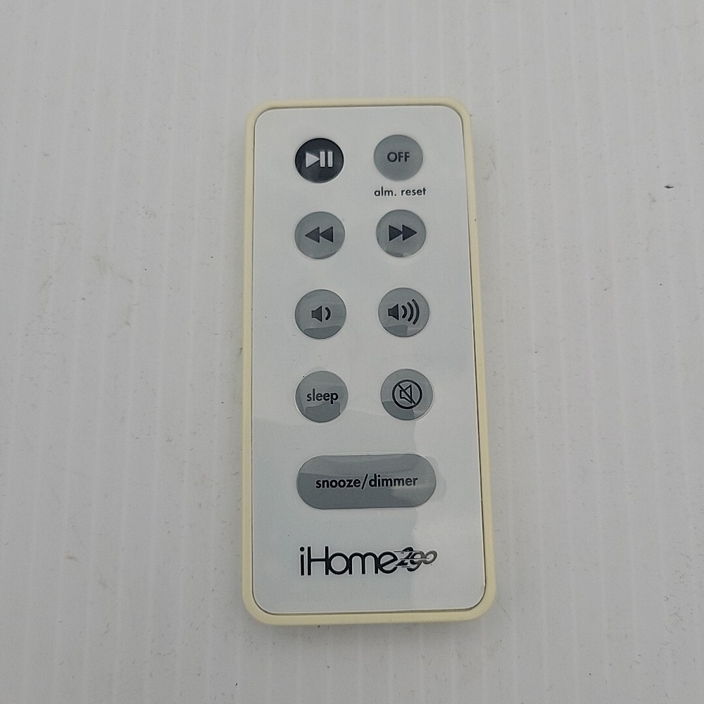 iHome 2 Go iH25 iH26 Travel Alarm Clock Remote Control OEM GENUINE Silver